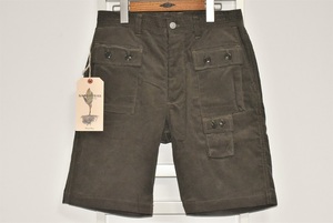 SASSAFRAS ササフラス G.D.U PANTS 1/2 ジーディーユーパンツ1/2 細畝 20W サマーコーデュロイ ショーツ / ミリタリーパンツ S 未着用