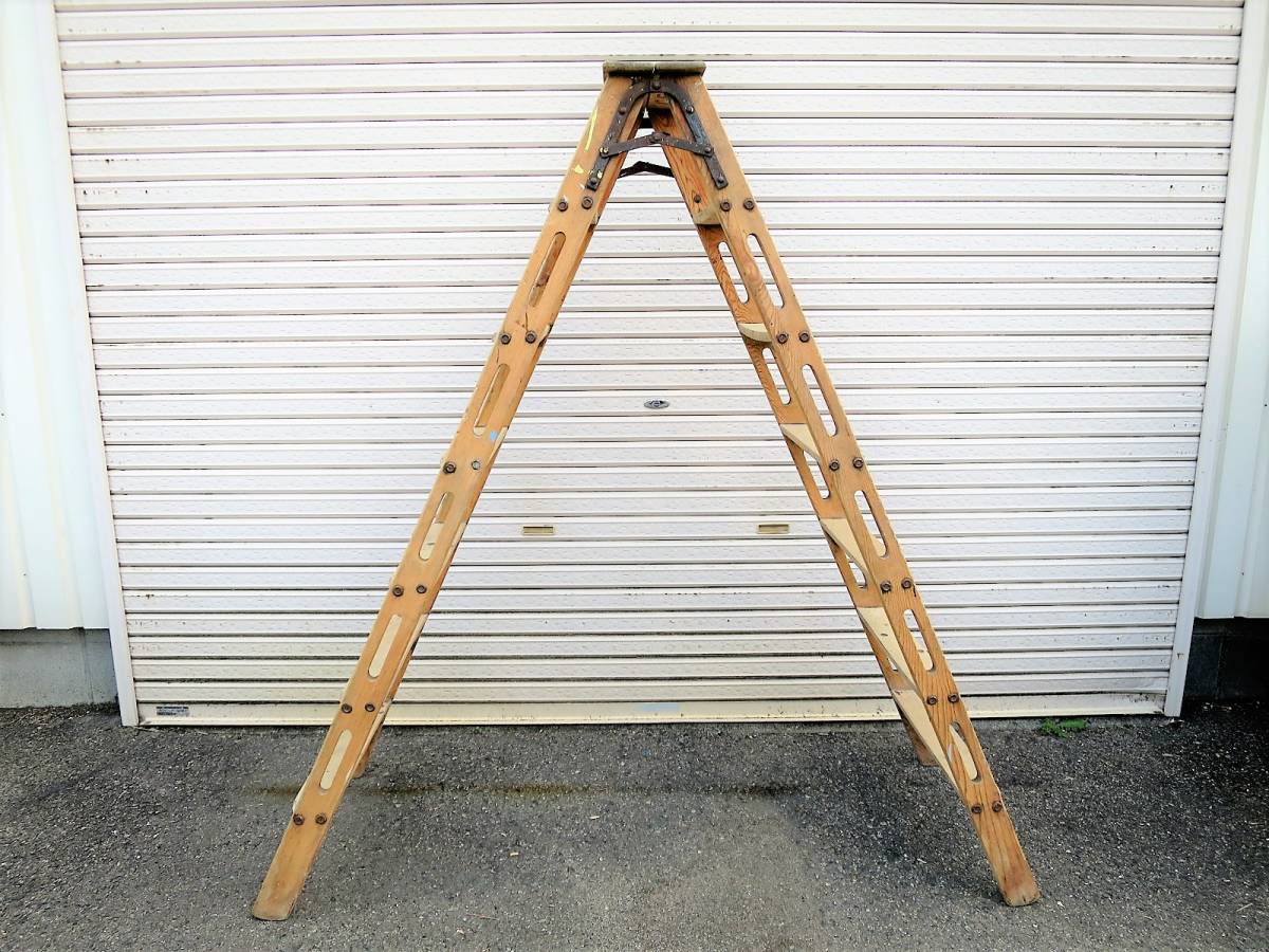 ビンテージ ウッドラダー 木製 アンティーク 梯子 雑貨 ディスプレイ