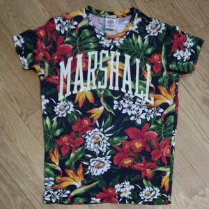 FRANKLIN MARSHALL フランクリンマーシャル 半袖Tシャツ イタリア製 プリントTシャツ 花 サイズM 