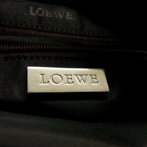 ●超美品●LOEWE ロエベ●アナグラム●ハンドル ロゴ型押し●ナッパ レザー 本革●ハンドバッグ●ティーグリーン●SV金具●腕掛け●Js37193の画像9