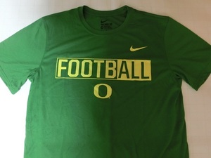 USA購入 激レア 【Nike】機能素材【DRI FIT】USカレッジ【OREGON DUCKS】オレゴン大学ダックス 【FOOTBALL】ロゴプリントT US L GREEN