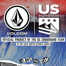 激レア ボルコム【VOLCOM】 x アメリカ スノーボードチーム【U.S.SNOWBOARD TEAM】アメリカ国旗 ロゴ両腕プリントロングＴシャツUS L NAVY_画像9