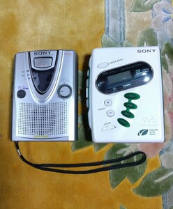 【ジャンク品です！】レア　人気の昭和家電　SONY ポケットカセットコーダー TCM-400 ＆ ウォークマンWALKMAN WM-FX202