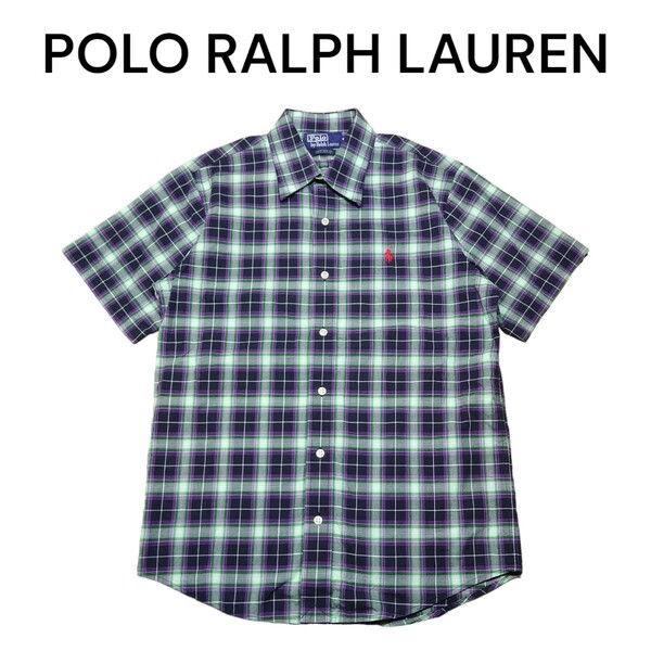 ポロラルフローレン　半袖シャツ オンブレチェックシャツ　POLO RALPH LAUREN