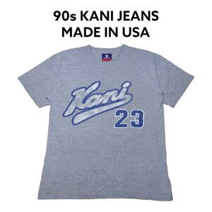 USA製　90s KANI JEANS　ビッグプリント　Tシャツ　古着