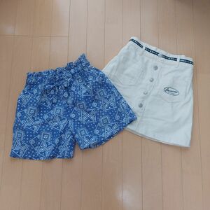 140 キュロット&スカート　２点セット　マザウェイズ他　女の子