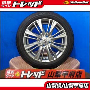 スイフト 大特価! 送料無料 中古セット スズキ純正 16インチ 6.0J +45 4H 100 BRIDGESTONE ブリヂストン ECOPIA エコピア NH100C 185/55R16