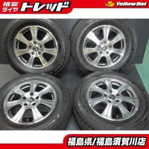 中古セット ストラテジー 6.5J-16 +38 ガンポリ ブリヂストン ECOPIa NH100RV 215/65R16 アルファード エルグラ 須賀川店頭取付OK