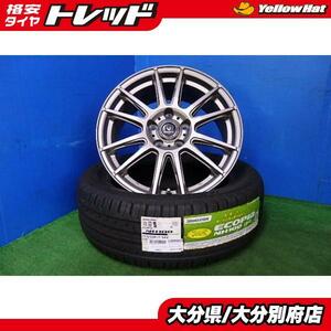 【中古】インベルノ TS6 　 17インチ 7J +48 114.3 5H 【新品】ブリヂストン エコピア NH100C 215/55R17 94V エスティマ カムリ ジューク