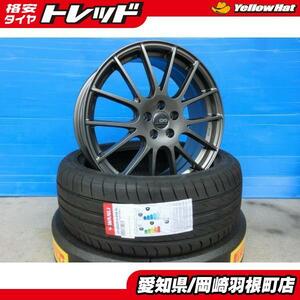 ウィッシュ 18インチ 4本 新品 日本製 アルミ 共豊 CDM1 + 輸入 タイヤ 215/45R18 93W XL エクシーガ レガシィ インプレッサ 岡崎