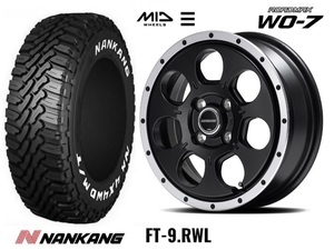 取寄せ品 新品4本 ロードマックスWO-7 4.5J ナンカン FT-9 165/65R14インチ MR02系 ハスラー MS02系 フレアクロスオーバー デリカD:2