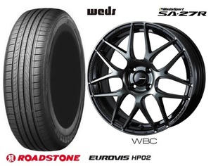 取寄せ品 4本 WEDSSPORT SA-27R WBC ロードストーン HP02 165/55R15インチ B21 B40系 デイズ ハイウェイスター ルークス サクラ モコ