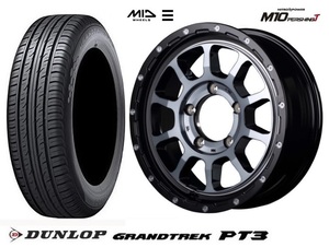 新品4本 ジムニー AZ-オフロード MID NITRO POWER M10 PERSHING J 5.5J+20 5H-139.7 ダンロップ グラントレックPT3 175/80R16インチ