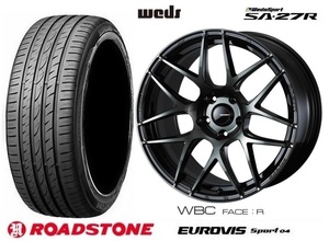 取寄せ品 ウェッズスポーツSA-27R WBC 7.5J+45 5H-114.3 EUROVIS SPORT04 225/50R18インチ RC系 オデッセイ RU系 RV系 ヴェゼル e:HEV