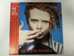 【美盤】Simply Red Men And Women 国内盤 帯付き LP P-13477 見本盤