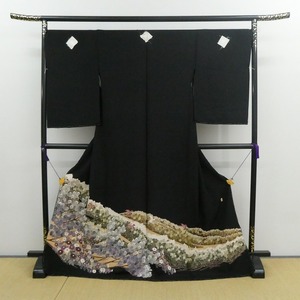 2305A-2090*. put on / kurotomesode / author thing / tree etc. / new goods / simplified / silk /. feather /( packing size :80)