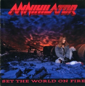 ＊中古CD ANNIHILATORアナイアレイター/SET THE WORLD ON FIRE 1992年作品3rd国内盤ボーナストラック収録 カナダ・スラッシュメタル VOIVOD