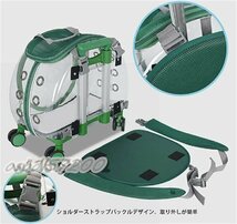 新入荷★小さなウサギの猫用のローリングキャリア ペットキャリー 3in1 ホイール付き 犬用キャリーカート 猫キャリーリュック_画像9