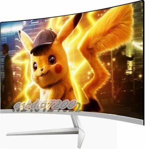 人気美品☆24インチ 曲面液晶コンピューターモニター フルHD 1920*1080P IPS4ゲーム 75 Hz 縁なしゲームモニター ディスプレイ モニター