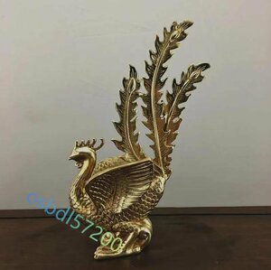 極美品★純銅 鳳凰置物 火鳳凰 装飾品 風水細工