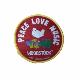 Woodstock パッチ／ワッペン ウッドストック Peace Love Music
