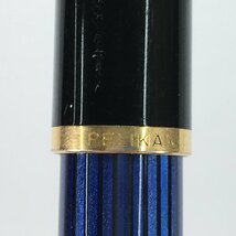 〇現状品〇PELIKAN ペリカン 万年筆 筆記用具 Souveran ペン先 14C-585 ブルー ブラック ゴールド_画像4