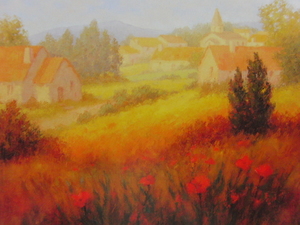 Art hand Auction ronald greg, [Flowers blooming in Esperuche], From rare art book paintings, Brand new high quality frame with frame, in good condition, free shipping painting landscape painting, painting, oil painting, Nature, Landscape painting