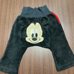 ミッキーマウス ズボン 男の子 女の子 60 70 黒 赤 ブラック レッド ディズニー 冬 もこもこ キッズ 子供服 こども 子ども ベビー 赤ちゃん