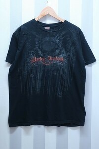 2-3160A/ハーレーダビッドソン MYRTLE BEACH 半袖スカルTシャツ HARLEY DAVIDSON 送料200円