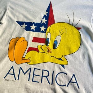 90年代 USA製 ルーニーテューンズ トゥイーティー 1996 キャラクタープリントTシャツ メンズXL レディース