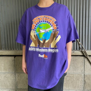 FedEx フェデックス 企業 アドバタイジング プリントTシャツ メンズXL