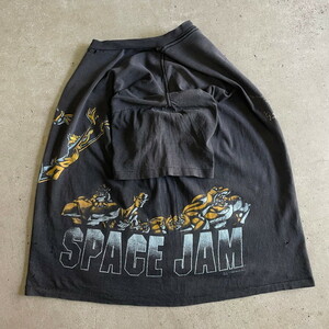 雰囲気系 90年代 SPACE JAM スペースジャム 巻きプリント ルーニー・テューンズ キャラクター ムービープリントTシャツ メンズXL相当