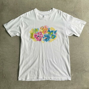 USA製 90年代 FLOWERS 花 フラワー アート プリントTシャツ メンズXL