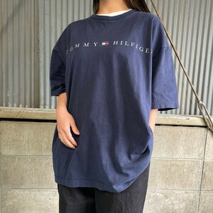 90年代 USA製 TOMMY HILFIGER トミーヒルフィガー ロゴプリント Tシャツ メンズXL