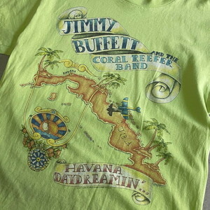 90年代 Jimmy Buffett’s AND THE CORAL REEFER BAND ジミーバフェット 両面プリント アーティスト バンドTシャツ メンズL