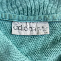 80～90年代 グッドカラー adidas アディダス 鹿の子 ワンポイントロゴ ポロシャツ メンズM相当_画像5