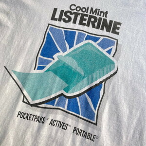 00年代 Cool Mint LISTERINEリステリン ポケットパックス 企業ロゴ アドバタイジングTシャツ メンズXL
