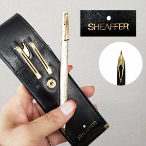 SHEAFFER　万年筆　ボールペン　ペンケース　シェーファー　筆記具　USA製　※インクでません　アンティーク　ペン　古道具　【プa1540】