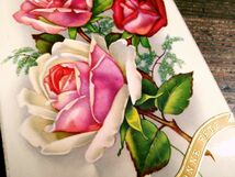 花(37)Z37◆薔薇 バラ アンティークポストカード フランス ドイツ イタリア イギリス ビンテージ 外国絵葉書_画像4