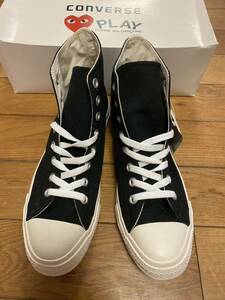 新品！初代モデルCONVERSE PLAY COMME des GARCONS CHUCK TAYLOR HI コンバース プレイ コムデギャルソン チャックテイラー ブラック 27