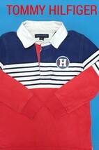 【良品】TOMMY HILFIGER(トミーヒルフィガー)長袖ポロシャツ XS_画像1