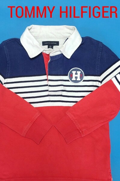 【良品】TOMMY HILFIGER(トミーヒルフィガー)長袖ポロシャツ XS