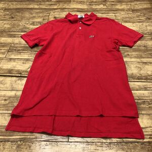 イゾッドラコステ IZOD LACOSTE USA製 半袖ポロシャツ レッド ヴィンテージ Lサイズ スポーツウェア