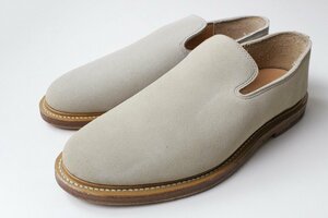 ★未使用 VIBERG ◆一枚革 スリッポン ベージュ サイズ6D (定価11万円) スエードレザー ヴァンプローファー カナダ製 ヴァイバーグ ◆No281