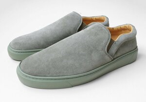 ★未使用 VIBERG ◆ スリッポン スニーカー グリーン サイズ7D (定価10万円) スエードレザー ローカット ヴァイバーグ 箱入り ◆No290