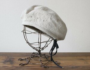 [ free shipping 50%OFF new goods ]HICOSAKA * flax beret natural hat linemhikosaka* 21-B502