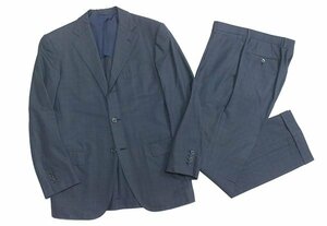 Custom Tailor BEAMS ◆ グレンチェック スーツ 3Bジャケット & パンツ ネイビー 春夏 セットアップ カスタムテーラー ビームス ◆329/RJ14