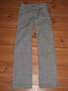 LOUIS VUITTON Louis Vuitton Hickory pants 36 lady's / Louis bi ton LOUISVUITTON pants Denim Work stripe 