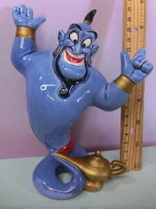 ディズニーストア アラジン◆ジーニー 陶器 置物 フィギュア人形 18㎝レトロ 日本製◆Disney Aladdin Genie Vintage Figure フィギュアリン