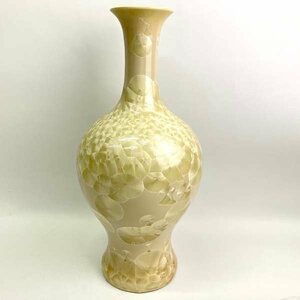 e)中国 景徳鎮 ケイトクチン 花瓶 高さ約39cm 工芸品 陶芸 割れ物 ※経年保管品